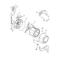 Whirlpool WFW9050XW00 tub and basket parts diagram