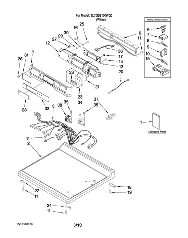Top and console parts