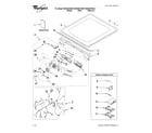 Whirlpool WED9470WR1 top and console parts diagram