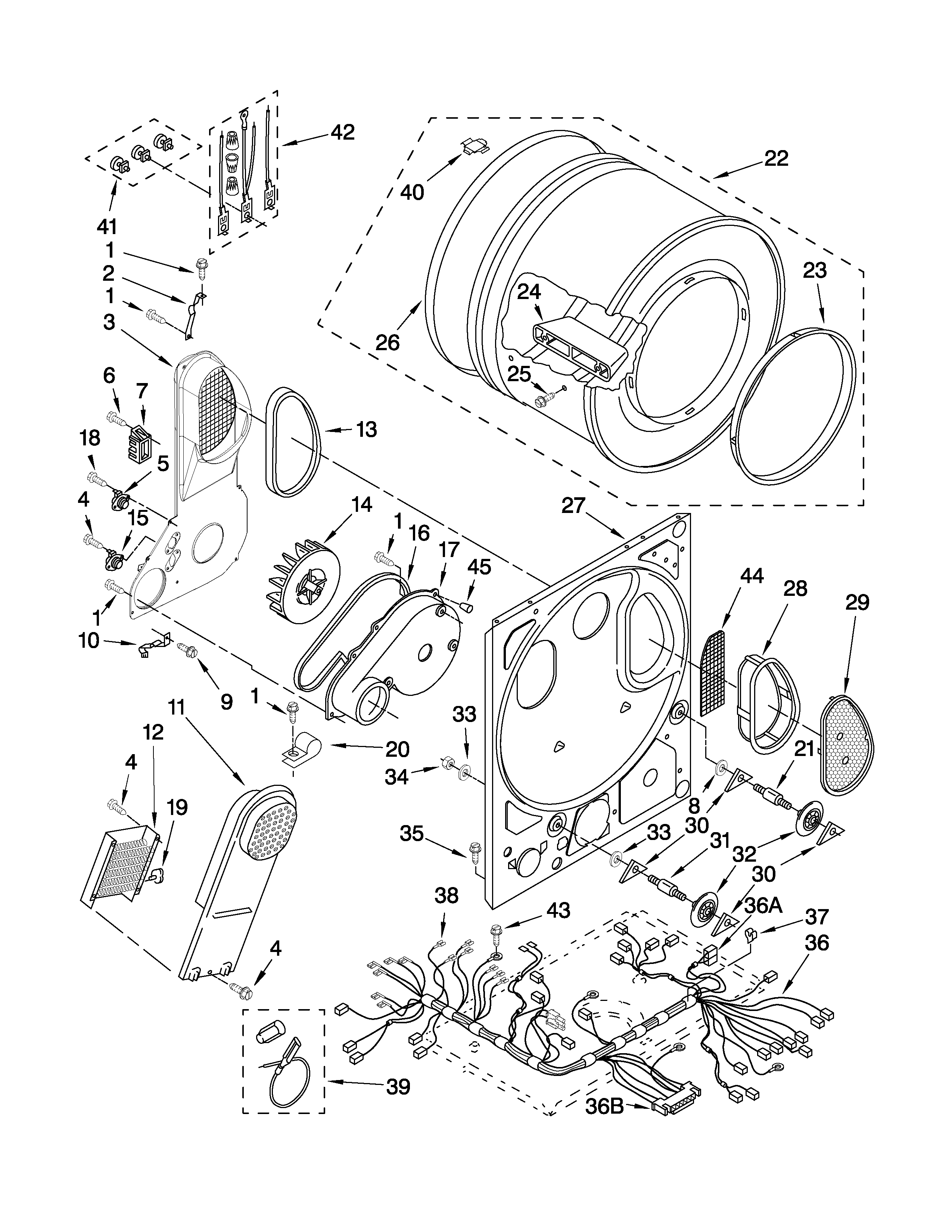 Dryer bulkhead parts