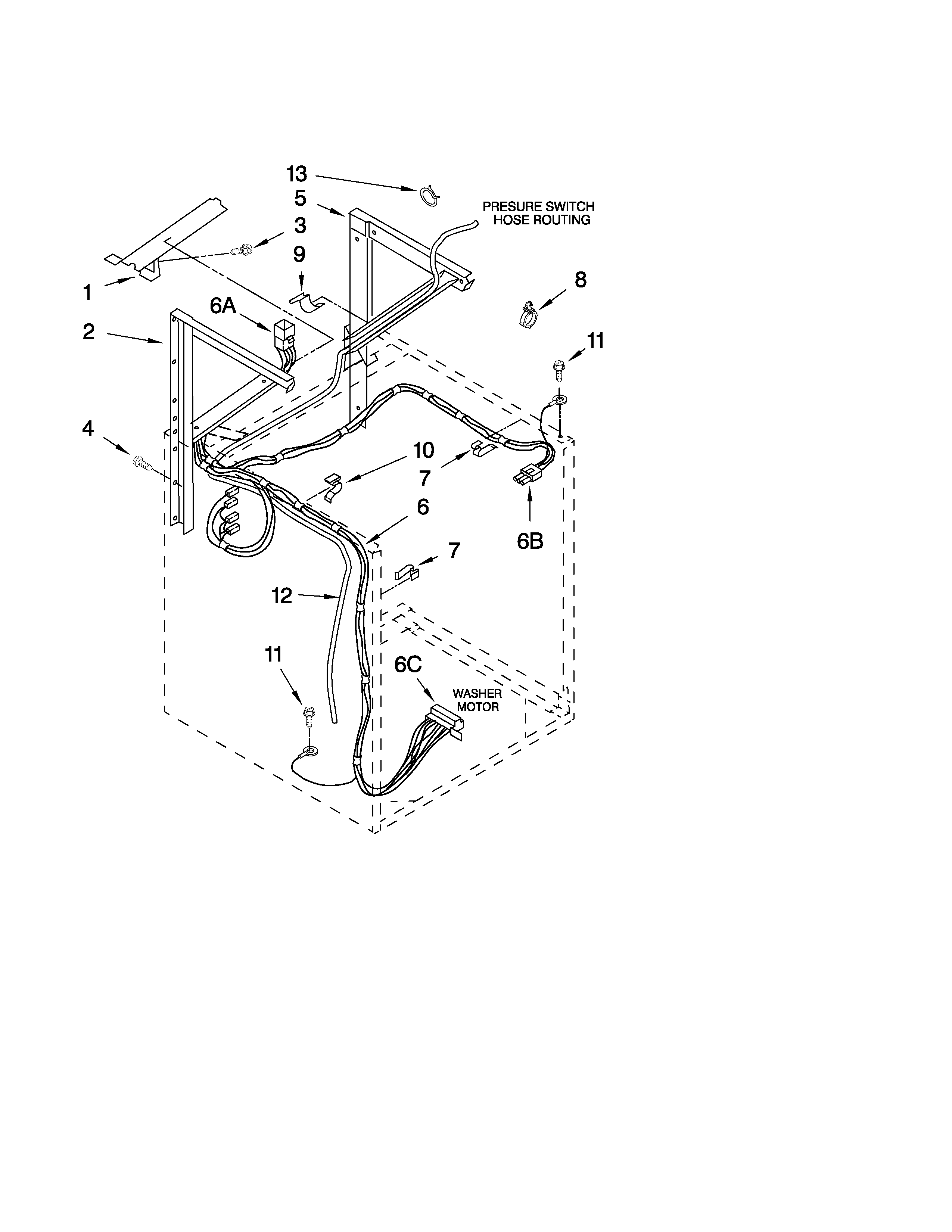 Dryer support and washer parts