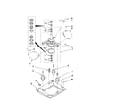 Whirlpool LTE5243DQ9 machine base parts diagram