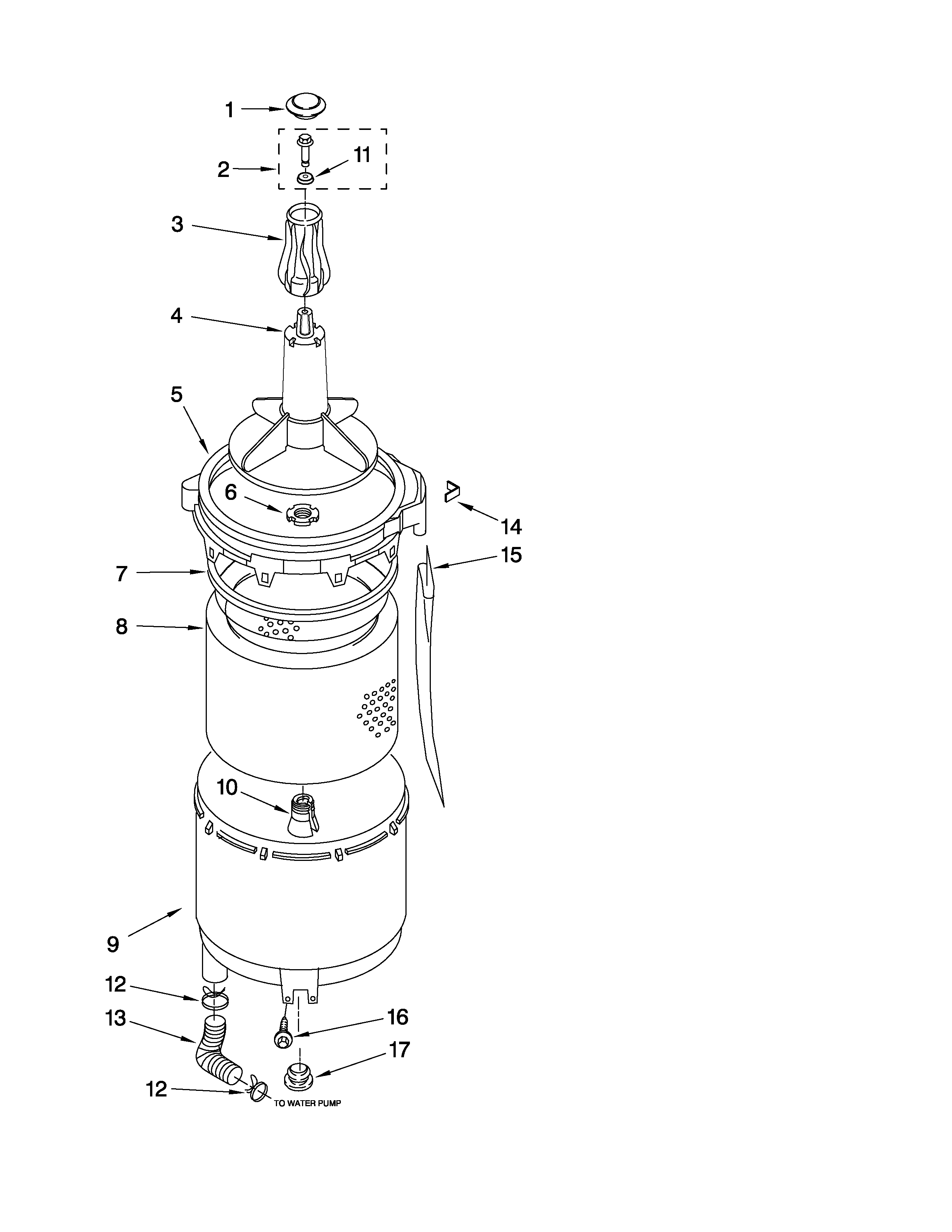 Tub and basket parts