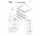 Whirlpool WED9270XR0 top and console parts diagram