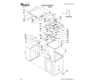 Whirlpool WTW7300XW0 top and cabinet parts diagram