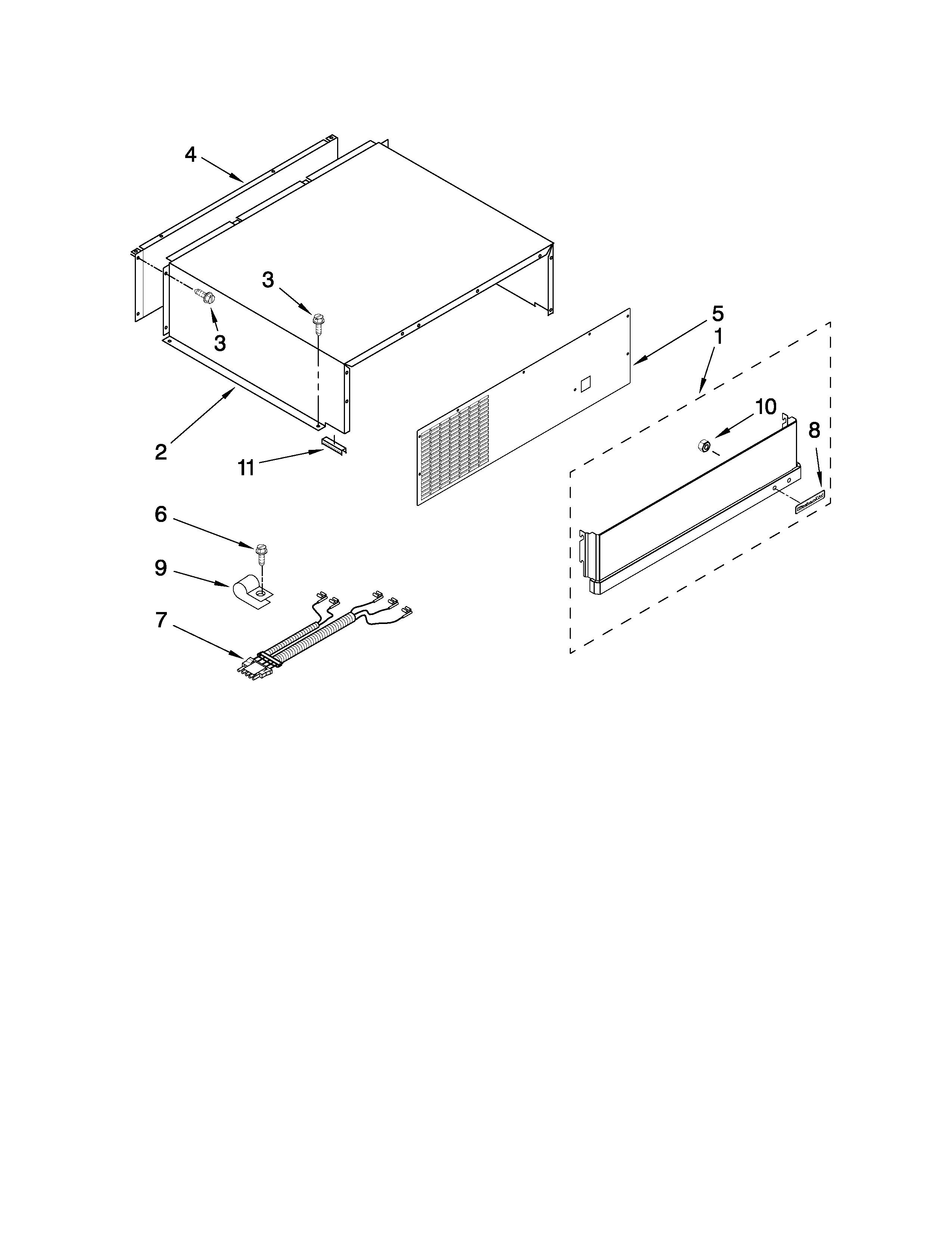TOP GRILLE AND UNIT COVER PARTS