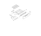 Maytag MER8875WW0 drawer and rack parts diagram