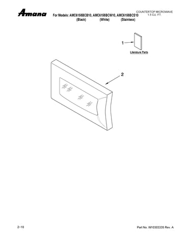Microwave door parts