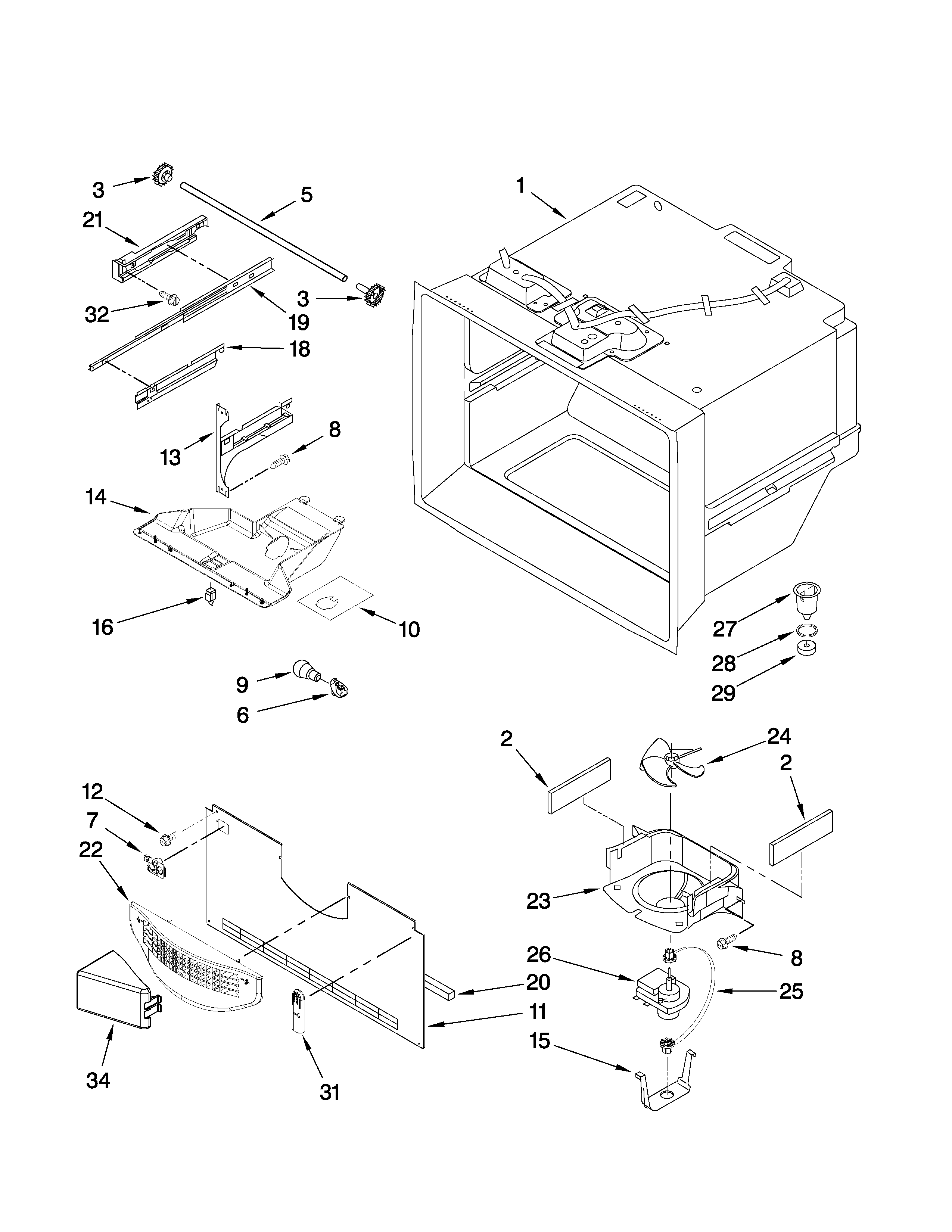 FREEZER LINER PARTS