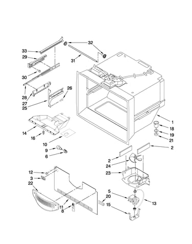 Freezer liner parts