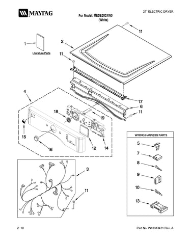 Top and console parts