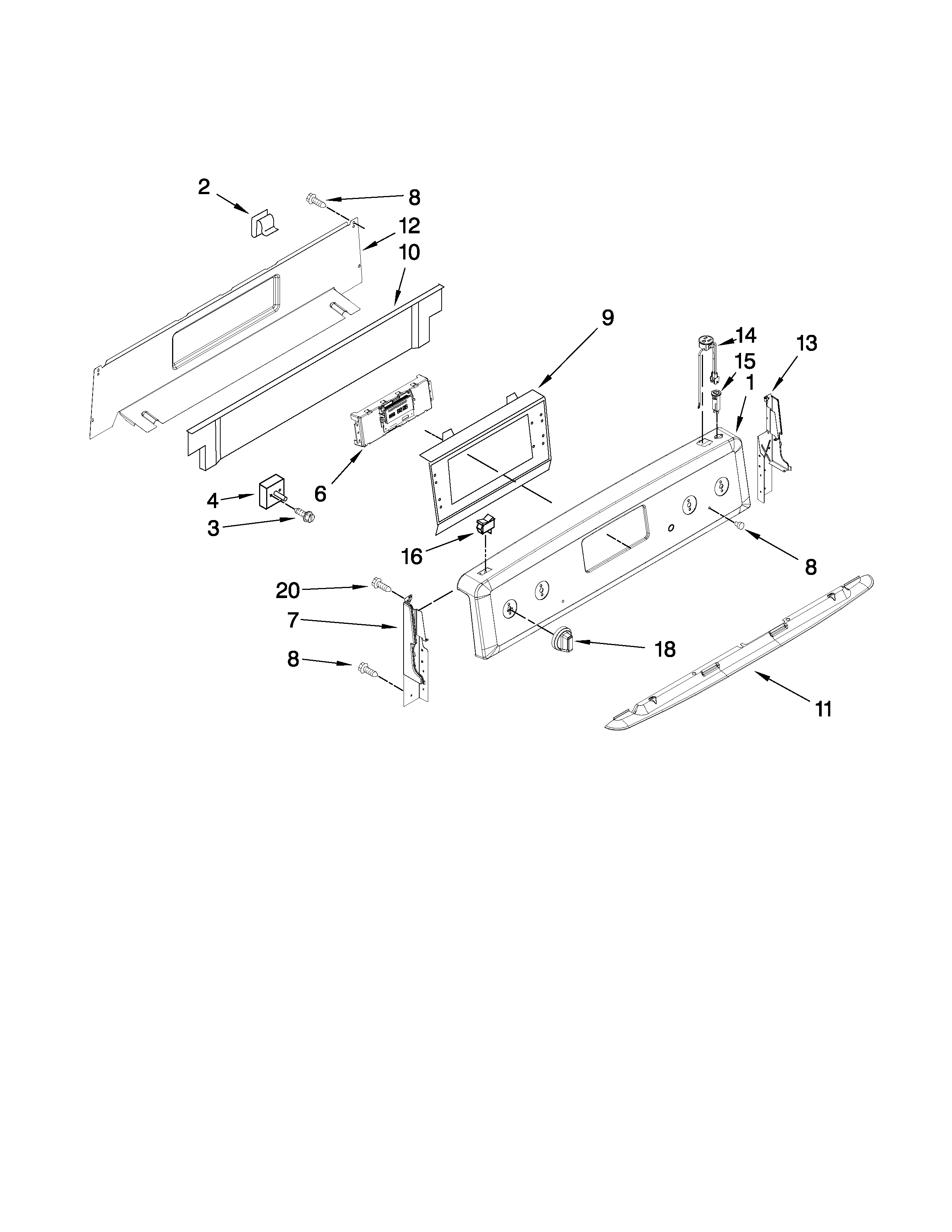 Control panel parts
