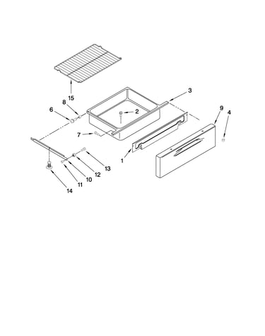 Drawer and rack parts