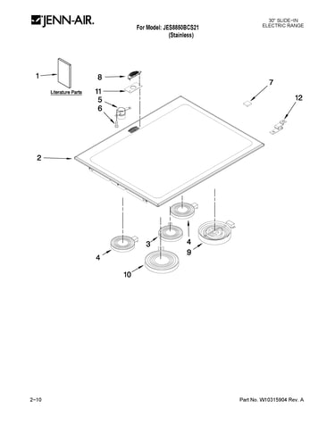 Cooktop parts