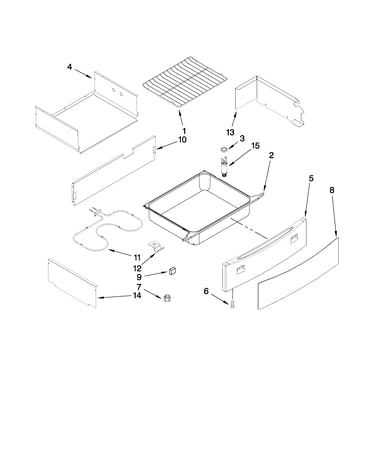 Drawer and rack parts