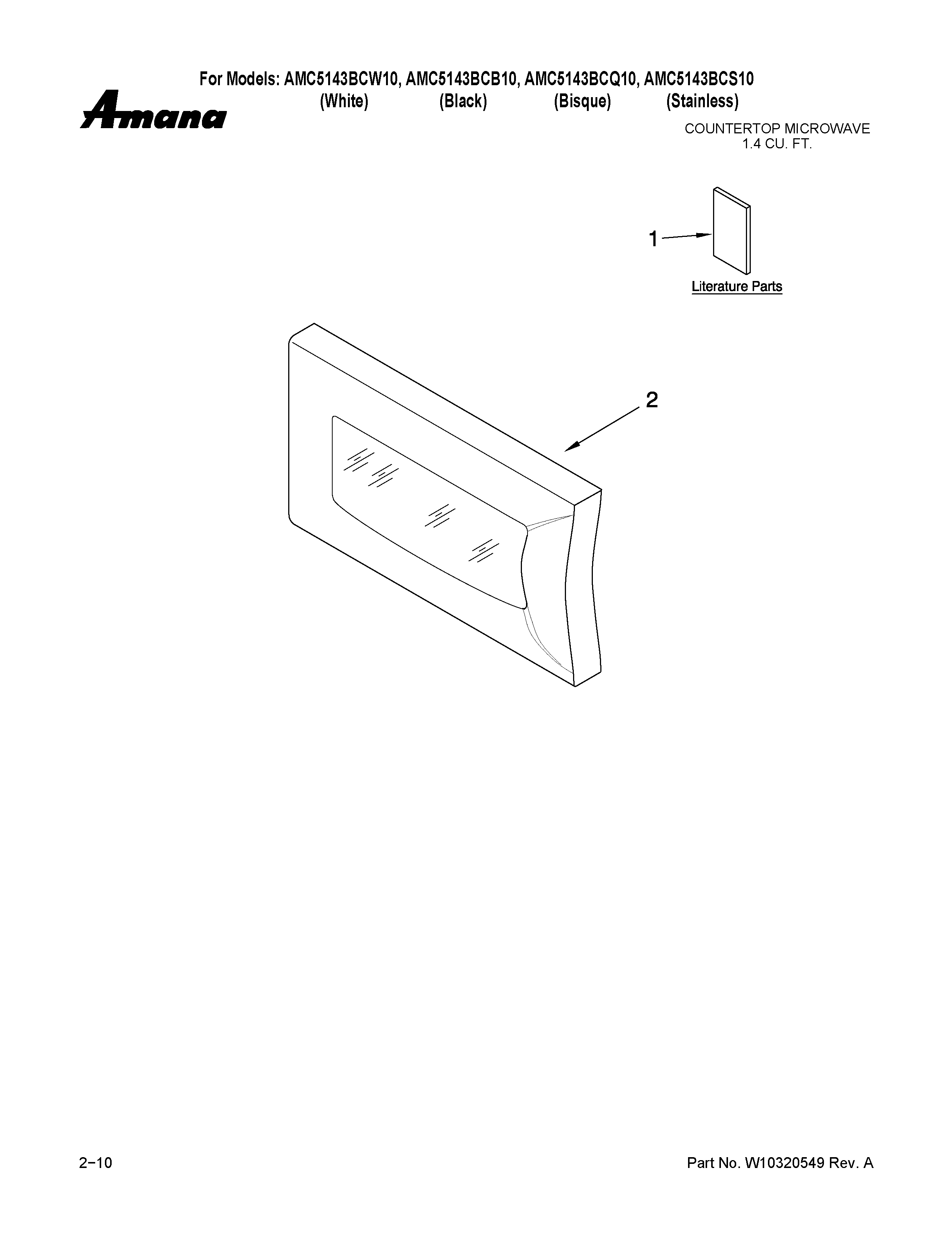 Microwave door parts