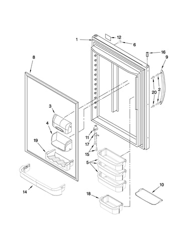 Refrigerator door parts
