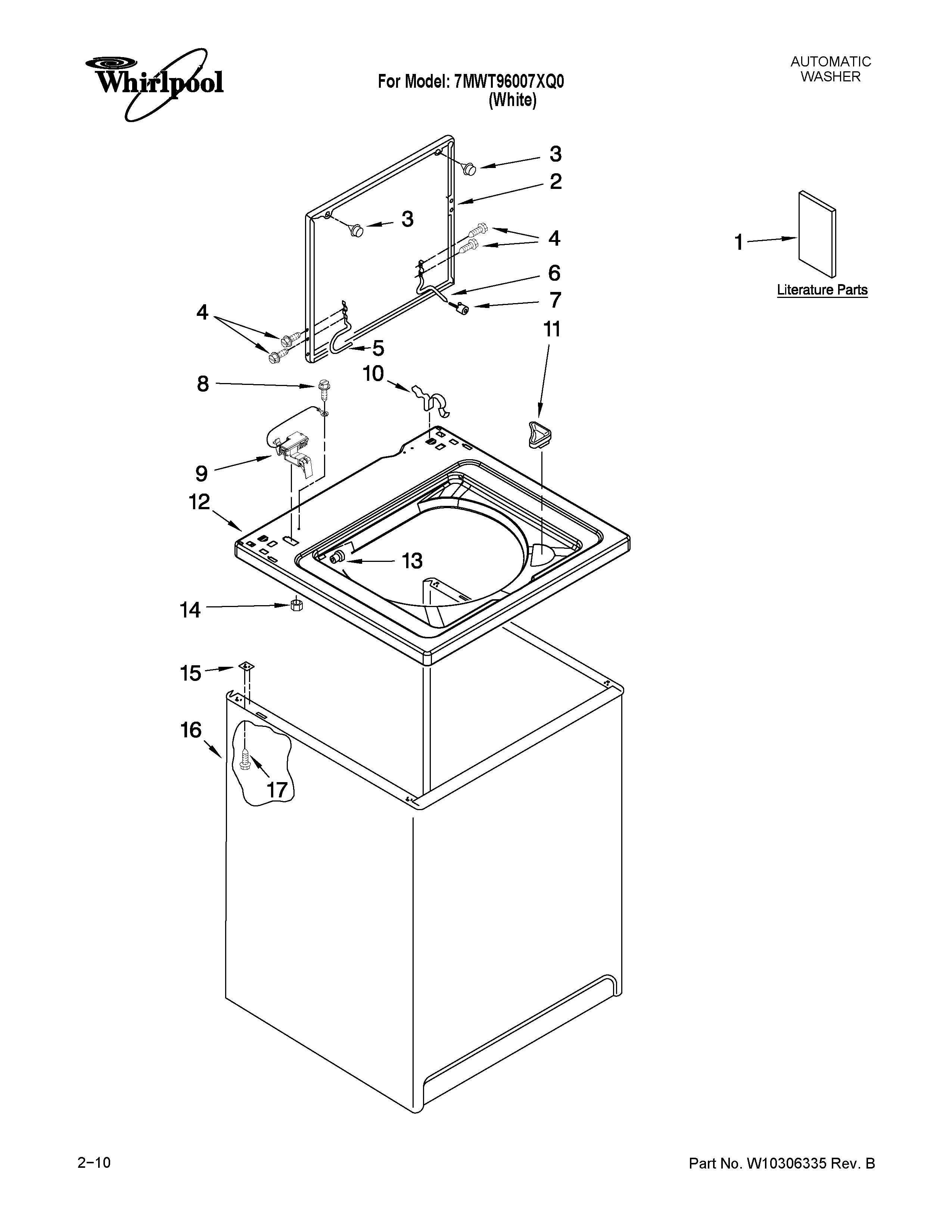 TOP AND CABINET PARTS