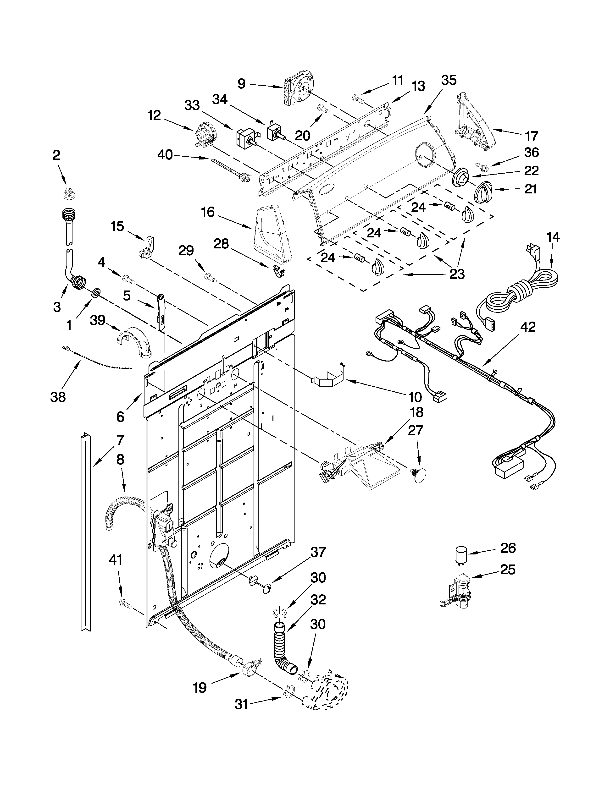 CONTROLS AND REAR PANEL PARTS