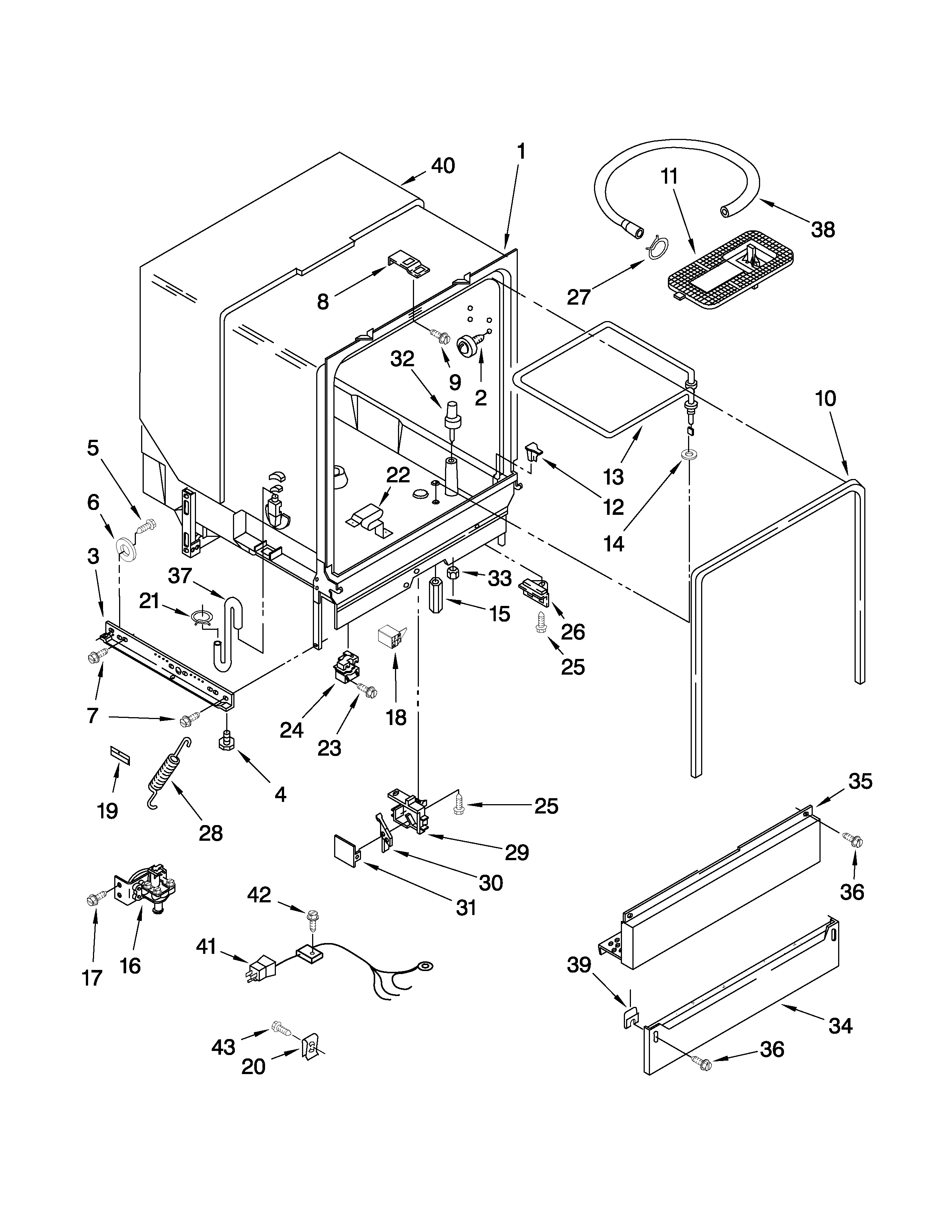 TUB ASSEMBLY PARTS