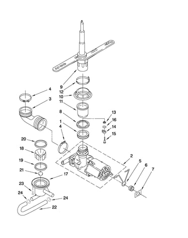 Pump and spray arm parts