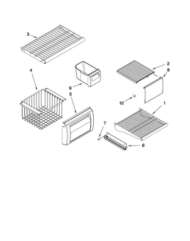 Freezer shelf parts