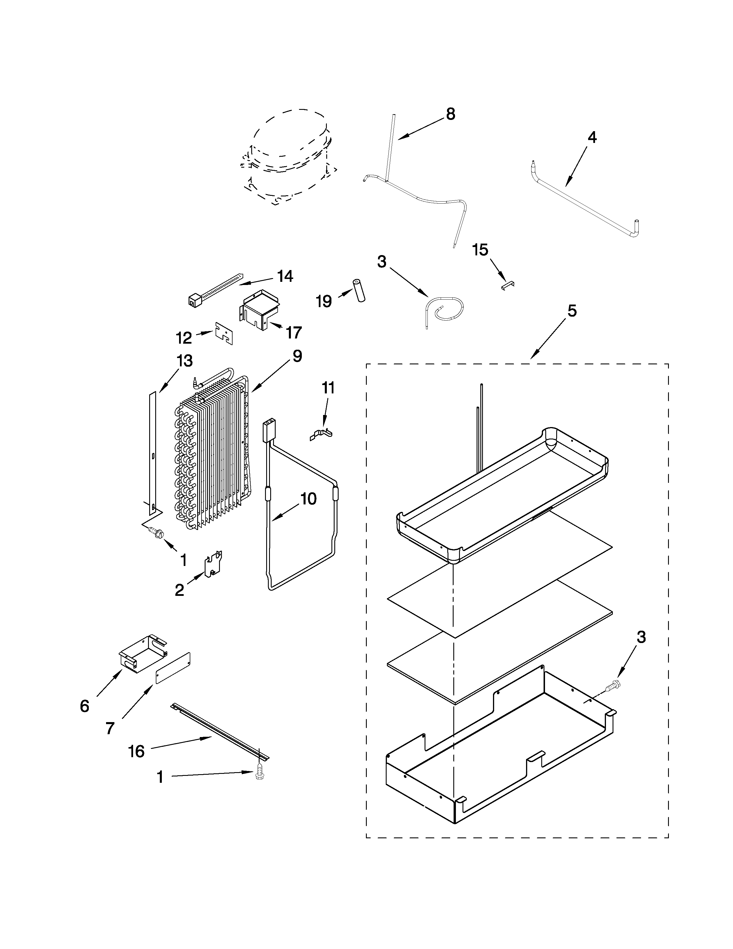 Lower unit and tube parts