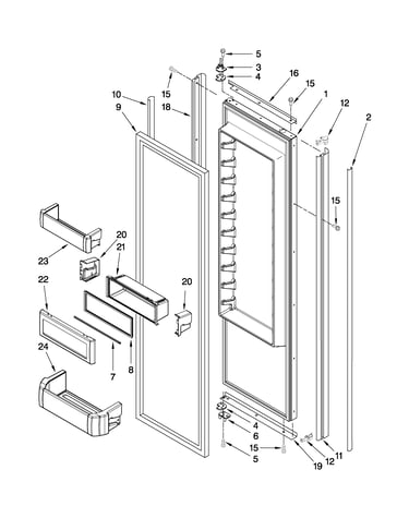 Refrigerator door parts
