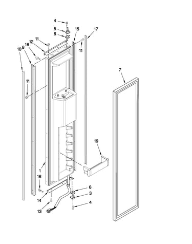 Freezer door parts