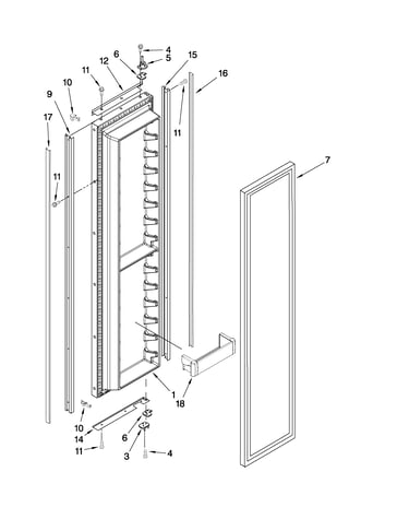 Freezer door parts