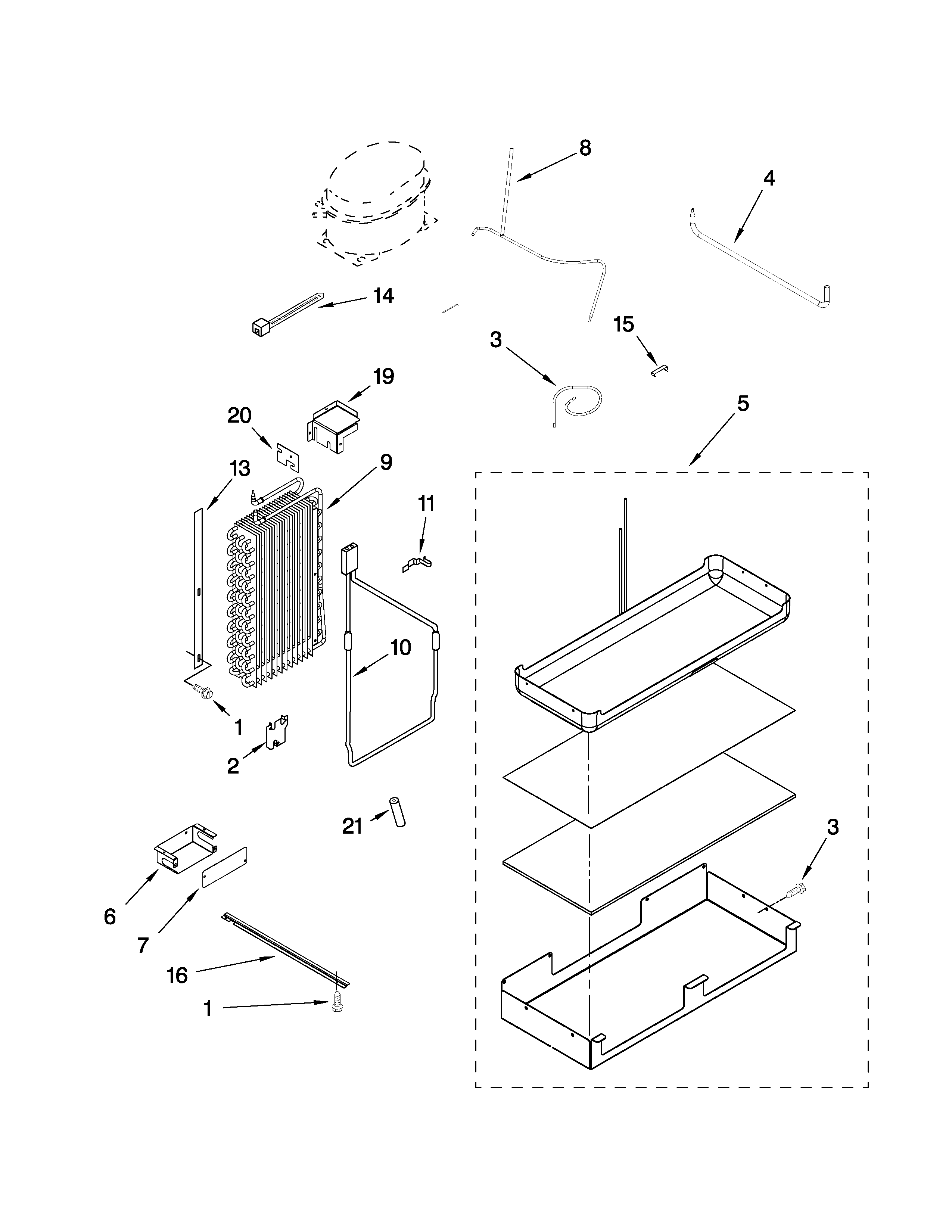 Lower unit and tube parts
