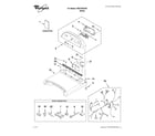 Whirlpool WED7400XW0 top and console parts diagram