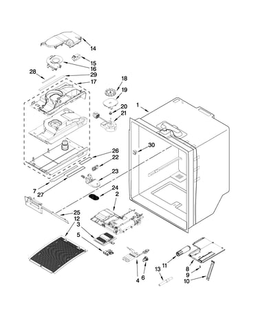 Refrigerator liner parts