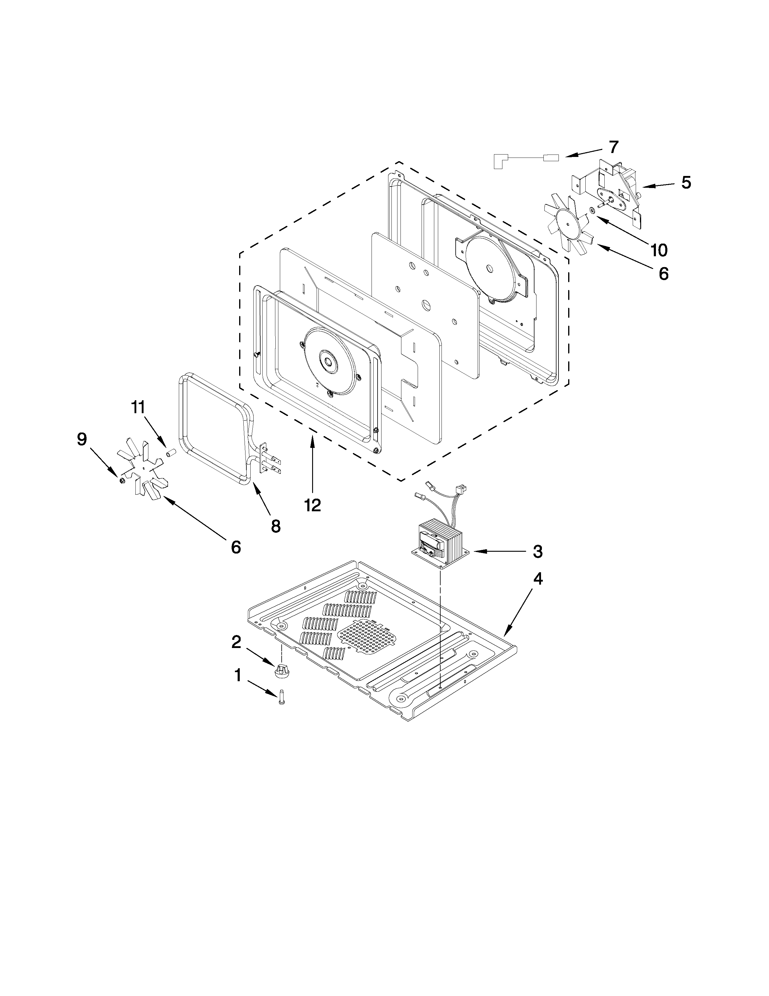 Base plate and convection parts