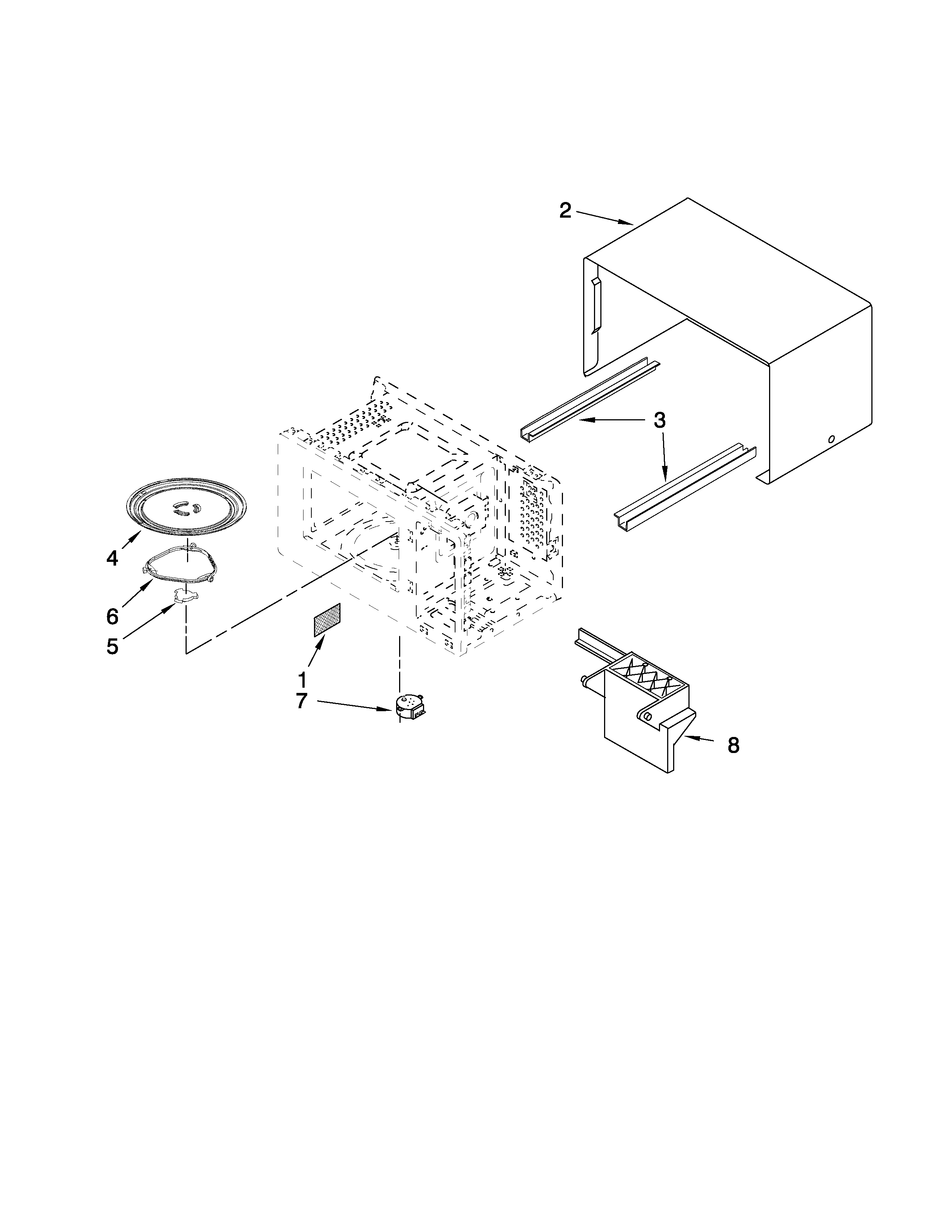 Microwave oven cavity parts