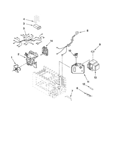 Microwave interior parts