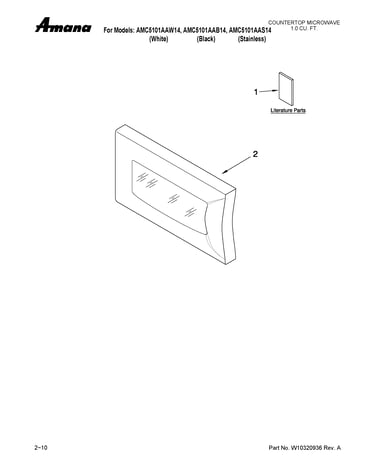 Microwave door parts