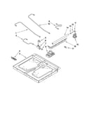 Burner box, gas valves, and switches