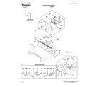 Whirlpool WGD7400XW0 top and console parts diagram