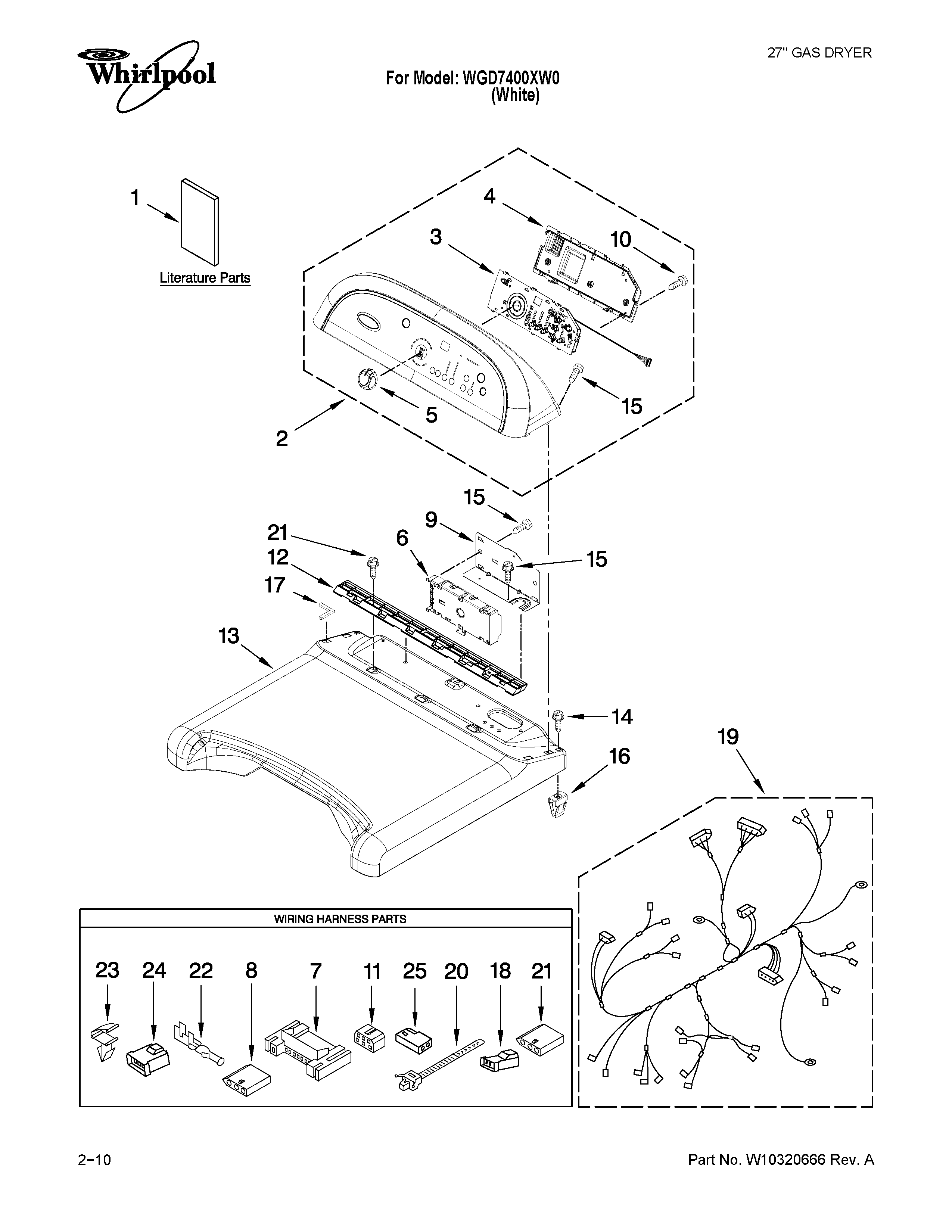 Top and console parts