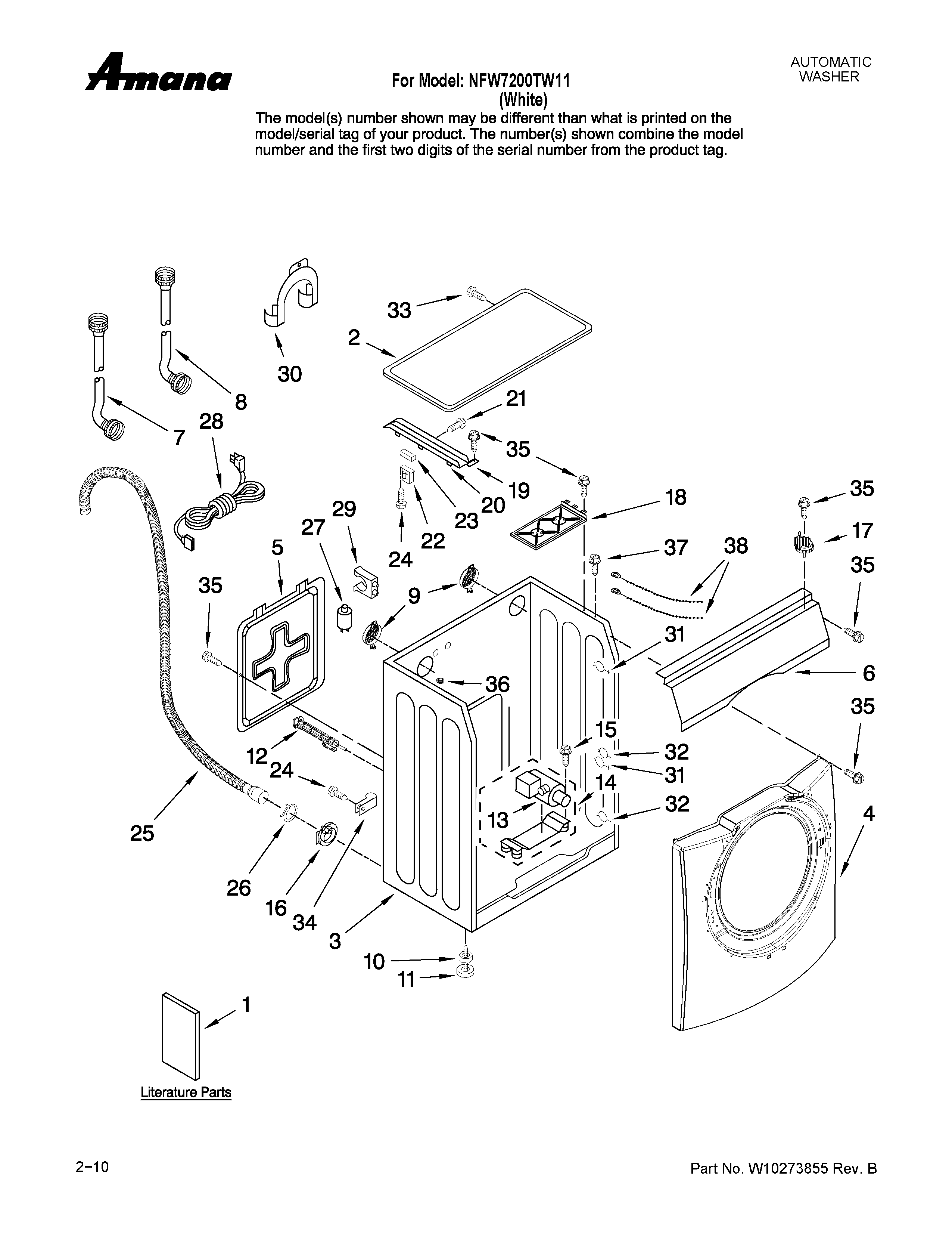 Top and cabinet parts