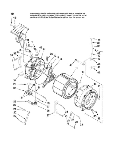 Tub and basket parts