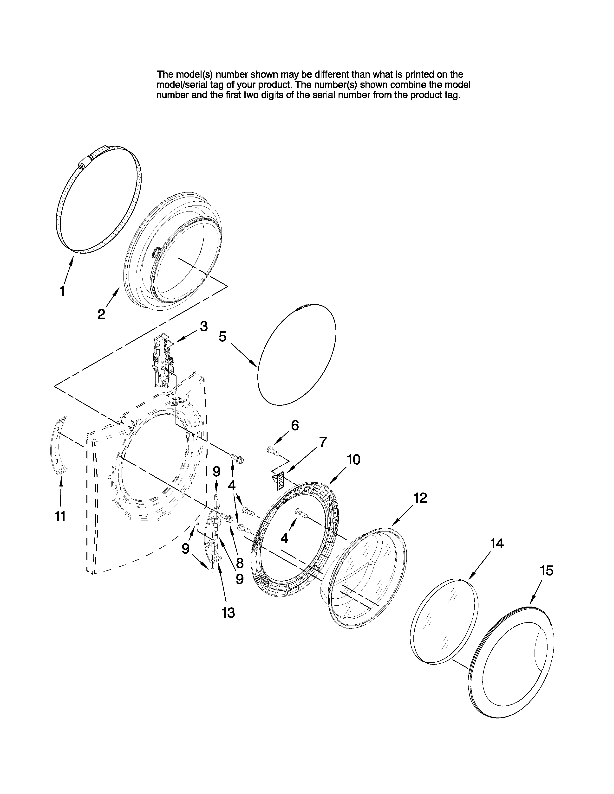 Door and latch parts