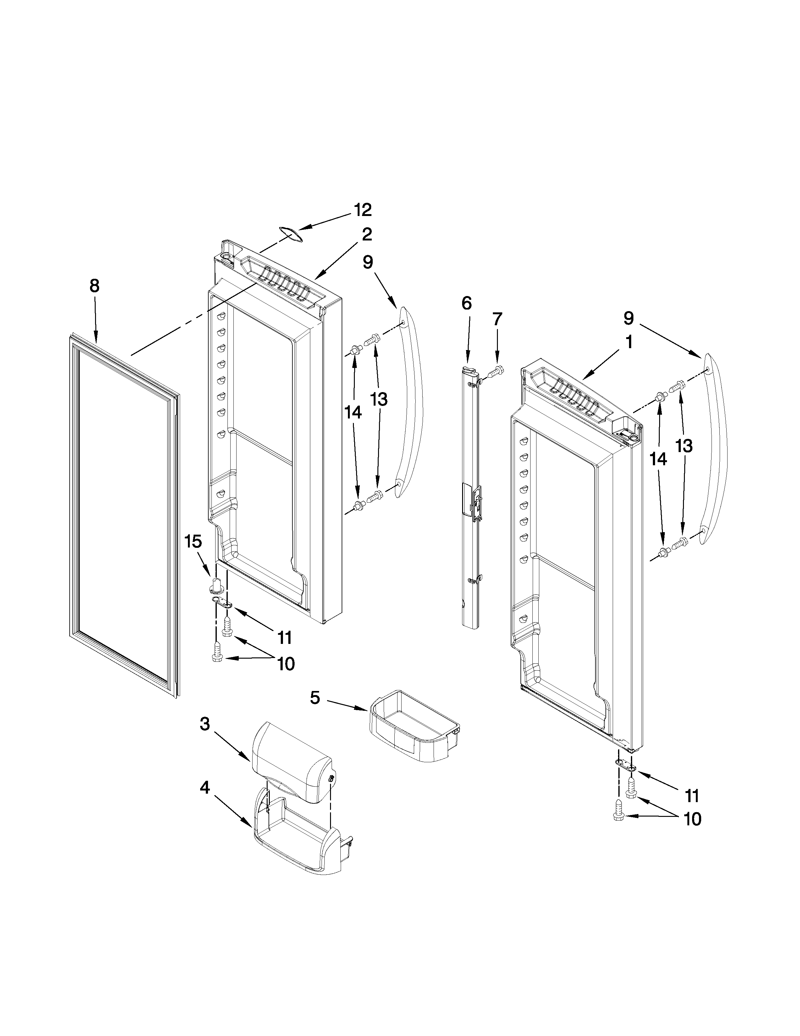 Refrigerator door parts