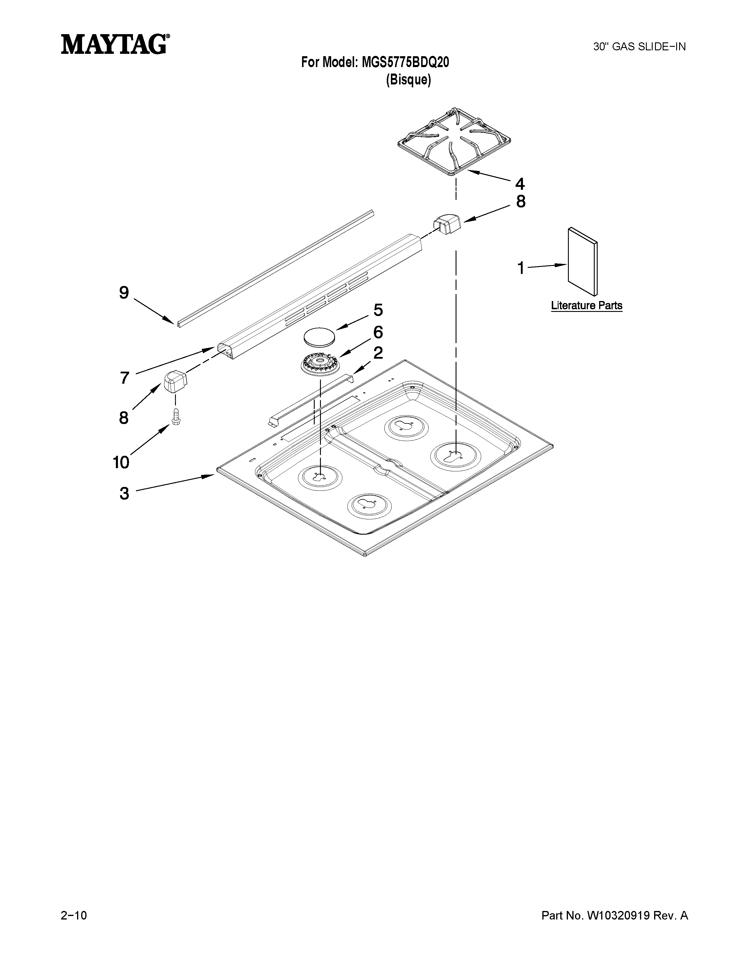 Cooktop parts