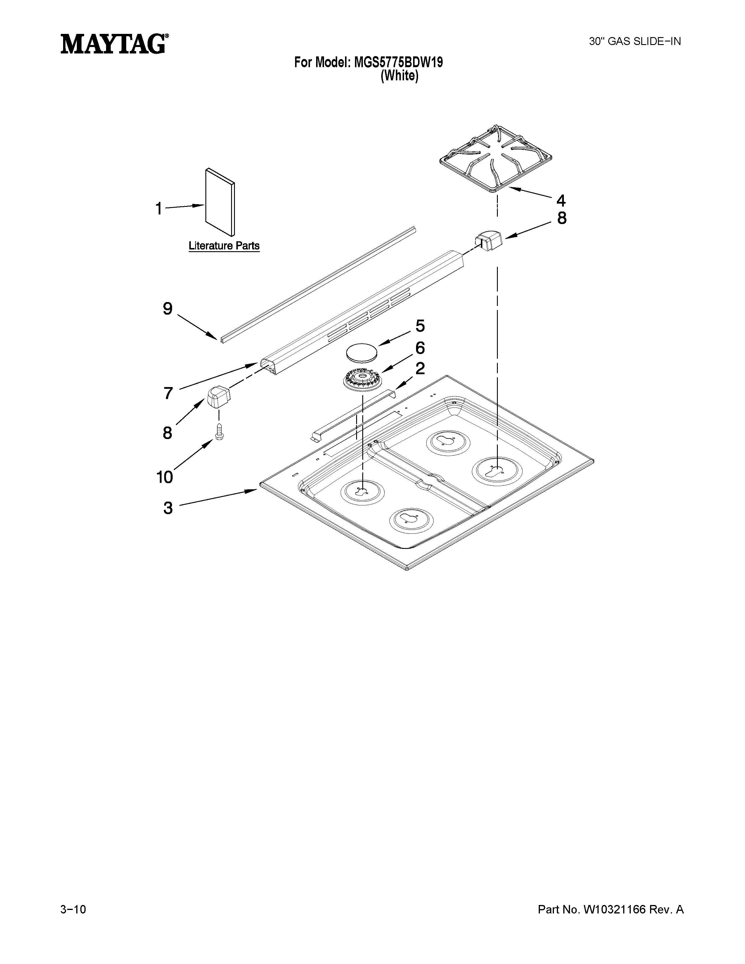 Cooktop parts
