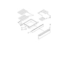 Maytag MGS5775BDW19 drawer and rack parts diagram