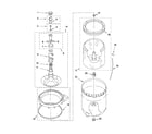 Admiral ATW4475VQ1 agitator, basket and tub parts diagram