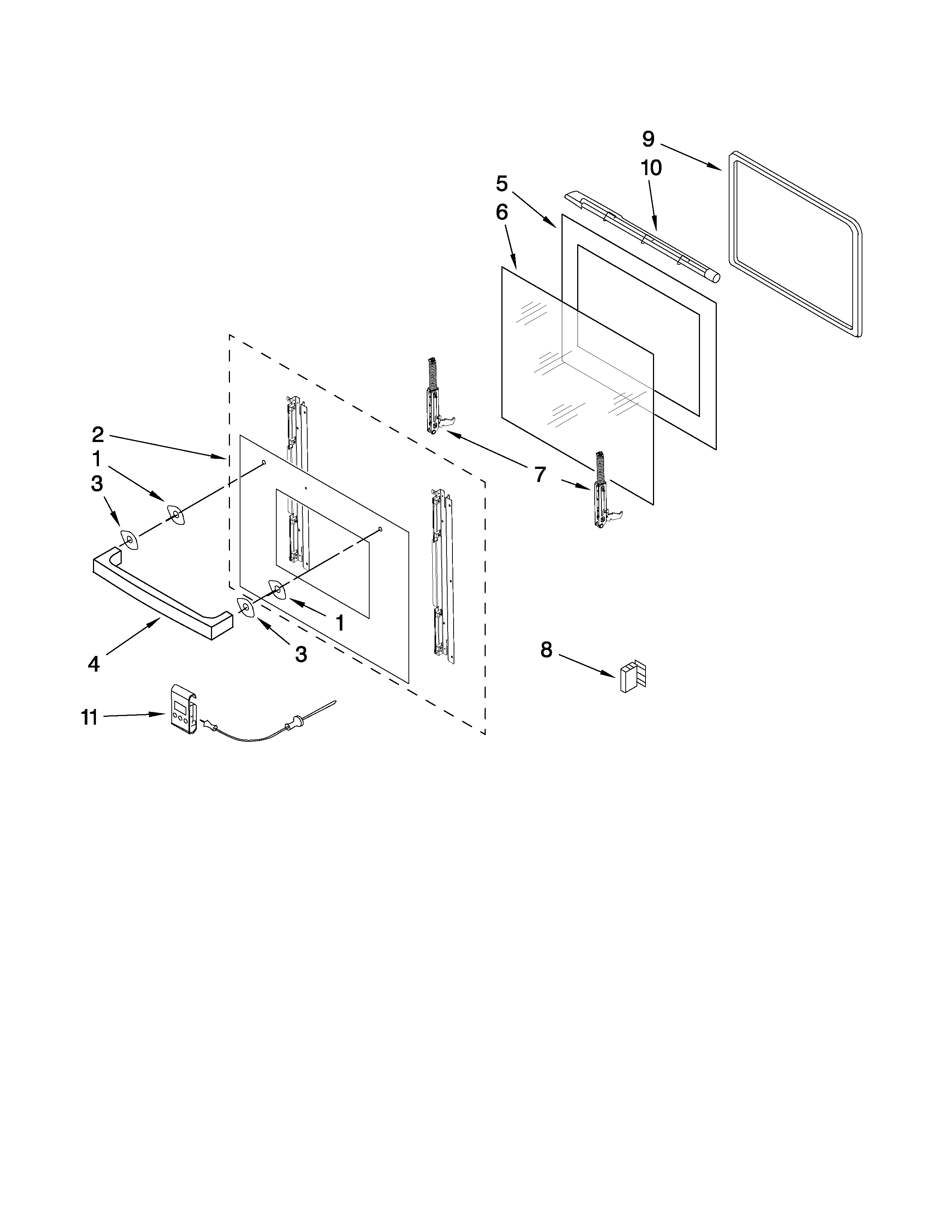 OVEN DOOR PARTS