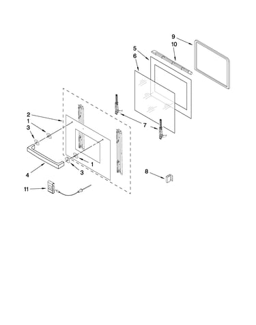 Oven door parts